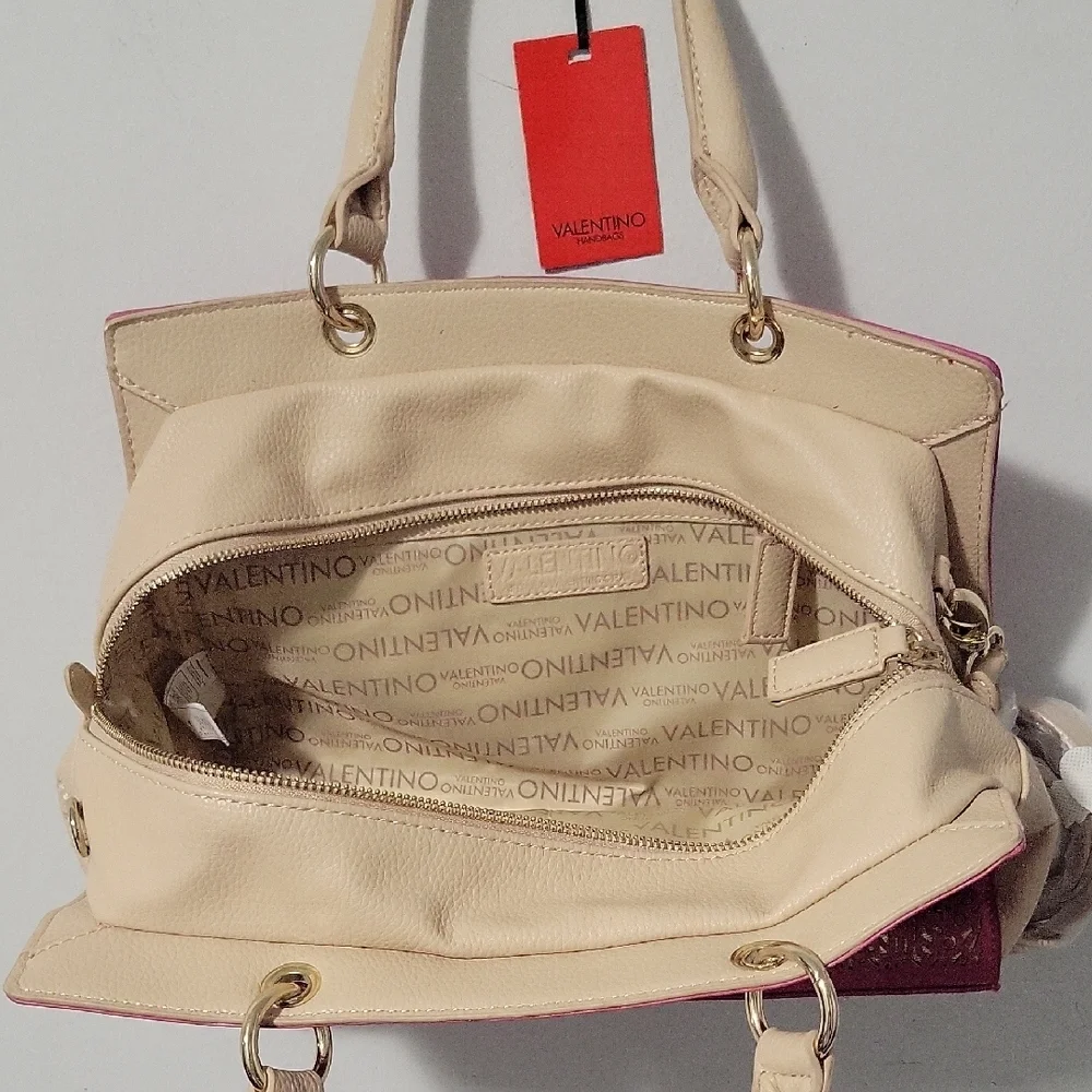 Valentino Pink and Cream Women's Bag - Picture 3 of 4